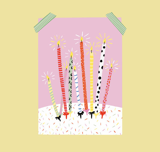 estheticgoods - Postkarte "Geburtstagskerzen"