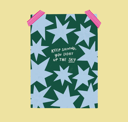 estheticgoods - Cartolina "Continua a brillare"