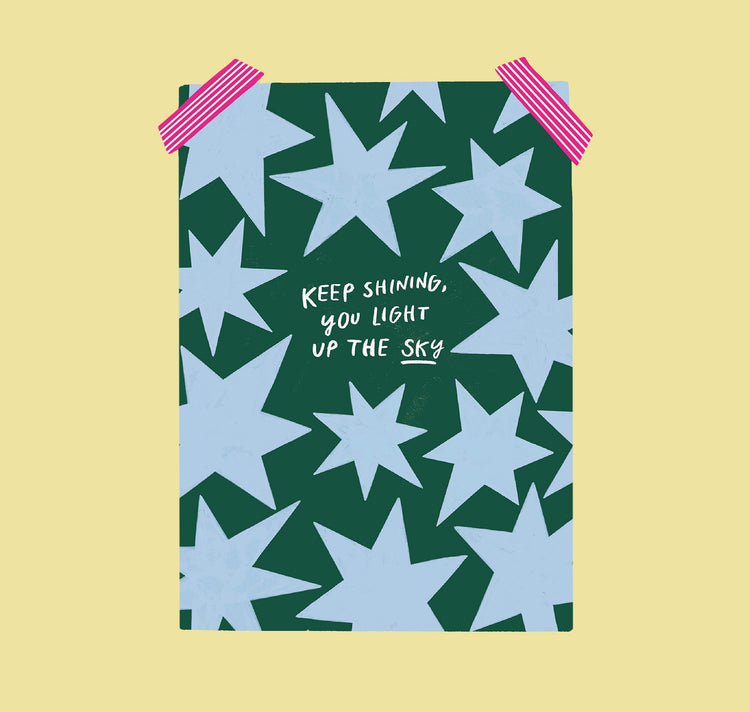 estheticgoods - Postkarte "Keep Shining"