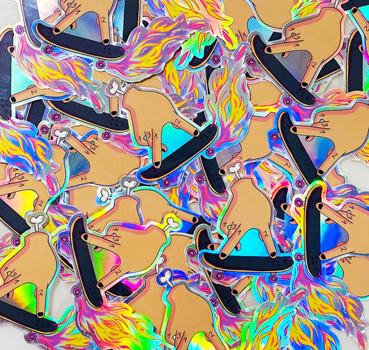 Samira Belorf - Holo-Sticker „Fingerboard“