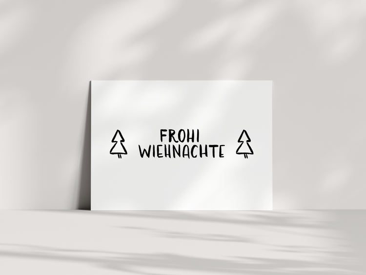 Pomba - Postkarte "Frohi Wiehnachte"
