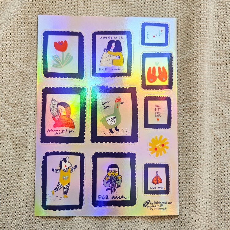 froleinmint - Stickerset "Bunte Grüsse"
