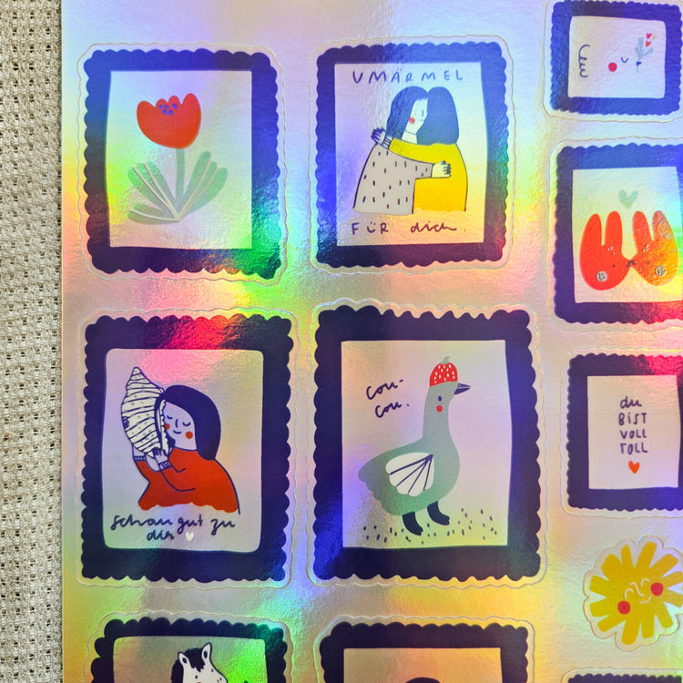 froleinmint - Stickerset "Bunte Grüsse"