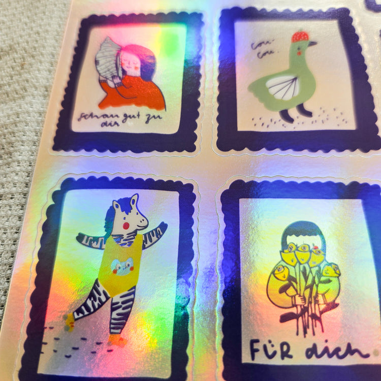 froleinmint - Stickerset "Bunte Grüsse"