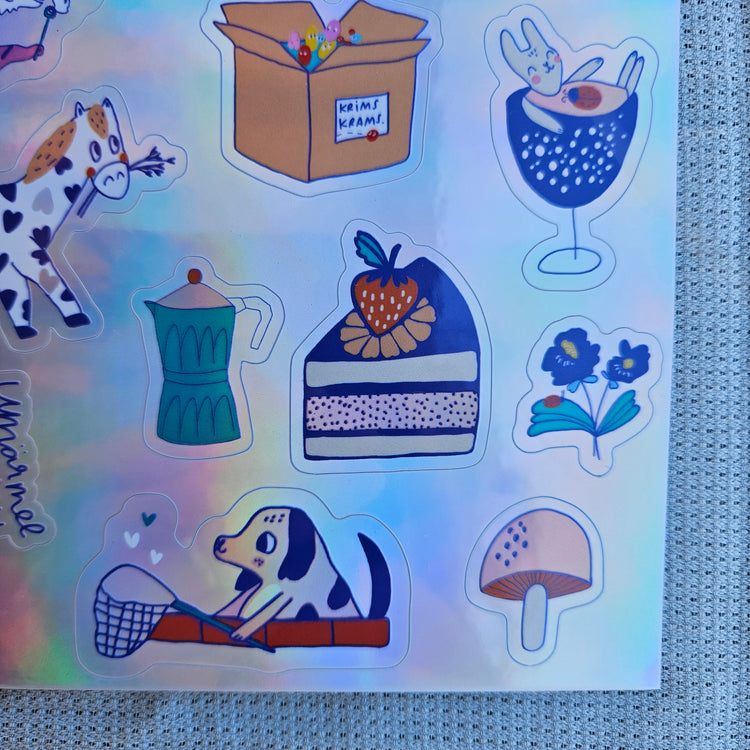 froleinmint - Stickerbogen "Gruss, passte nicht ins Couvert"