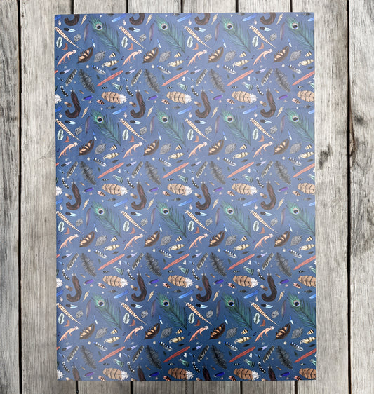 Andrea Peter - Geschenkpapier "Federn"