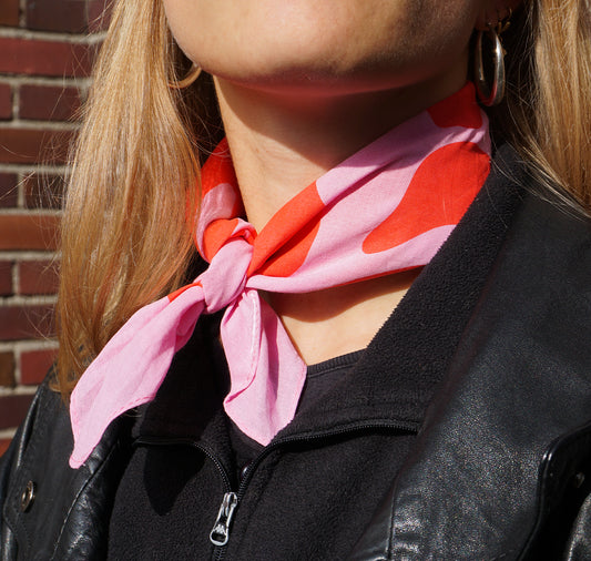 Garn mit Charme - Foulard (rosa/rot)