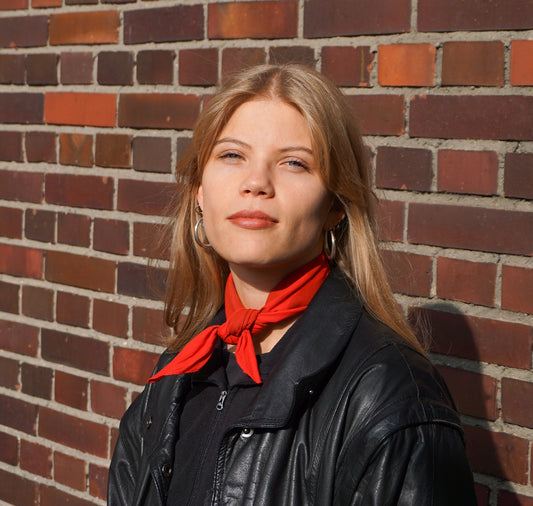 Garn mit Charme - Foulard (rot/dunkelrot)