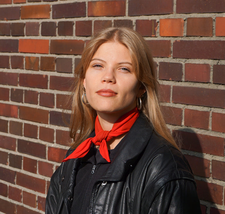 Garn mit Charme - Foulard (rot/dunkelrot)