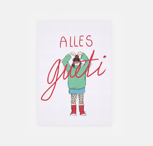 gsichtlos - Postkarte "Alles Gueti"
