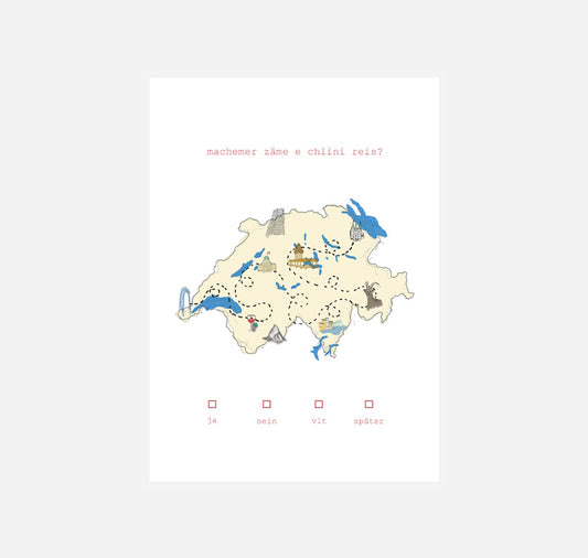 gsichtlos - Postkarte "Chlini Reis?"