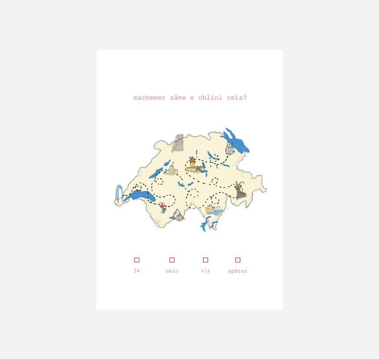gsichtlos - Postkarte "Chlini Reis?"