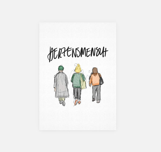 gsichtlos - Postkarte "Herzensmensch"