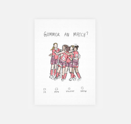 gsichtlos - Postkarte "Match"