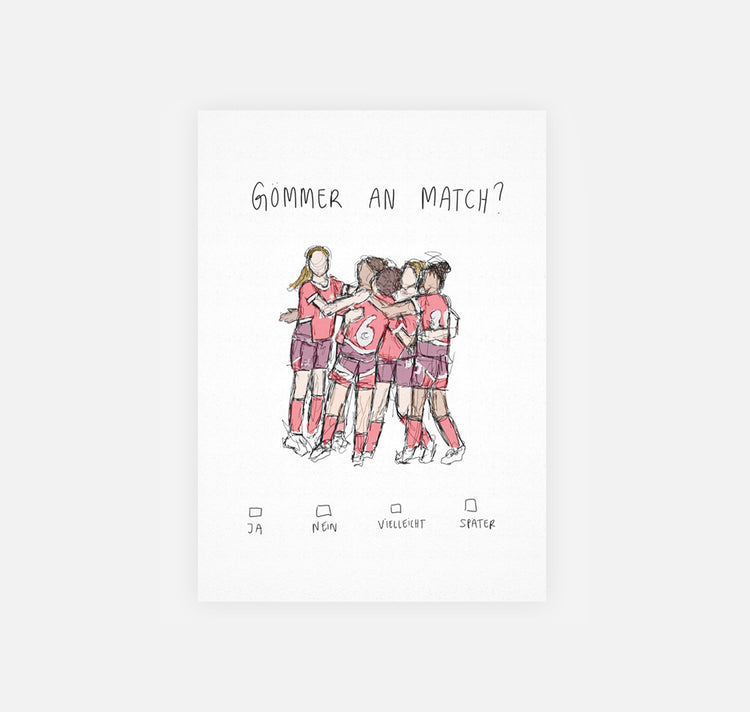 gsichtlos - Postkarte "Match"