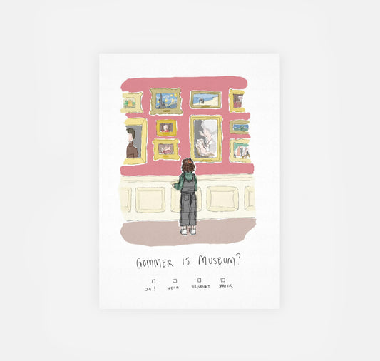 gsichtlos - Postkarte "Museum"