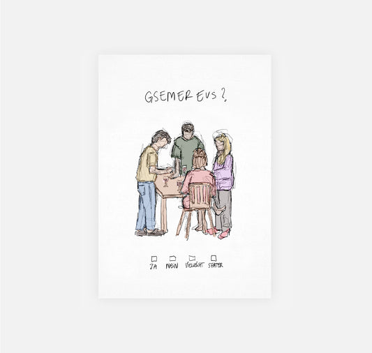 gsichtlos - Postkarte "gsemer eus"