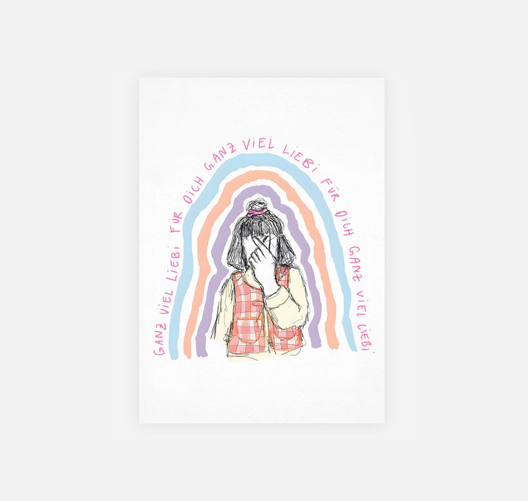 gsichtlos - Postkarte "liebi"