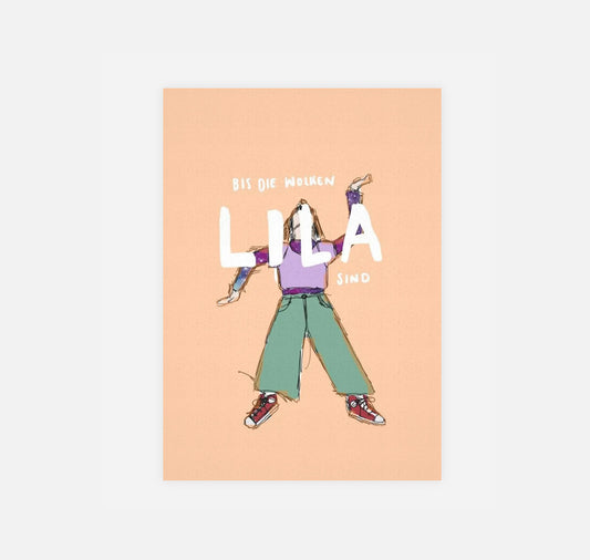 gsichtlos - Postkarte "lila"