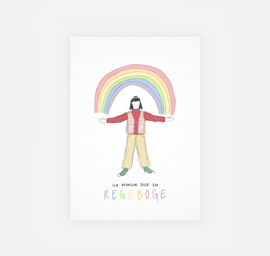 gsichtlos - Postkarte "Regenboge"
