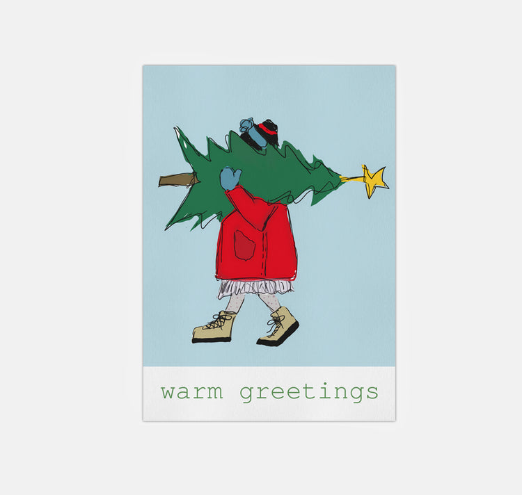 gsichtlos - Postkarte "warm greetings 2"