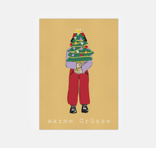 gsichtlos - Postkarte "warme grüsse 1"