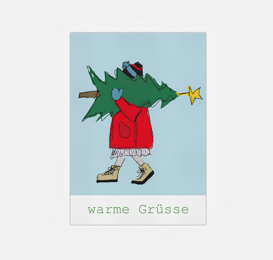 gsichtlos - Postkarte "warme grüsse 2"