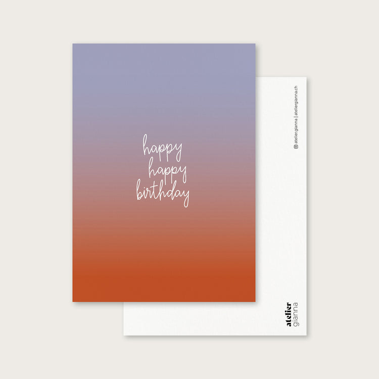 atelier gianna - Postkarte "happy happy birthday"