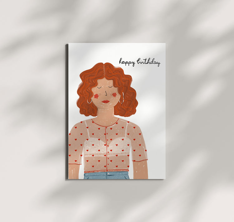 Pomba - Cartolina "ragazza del compleanno del cuore"