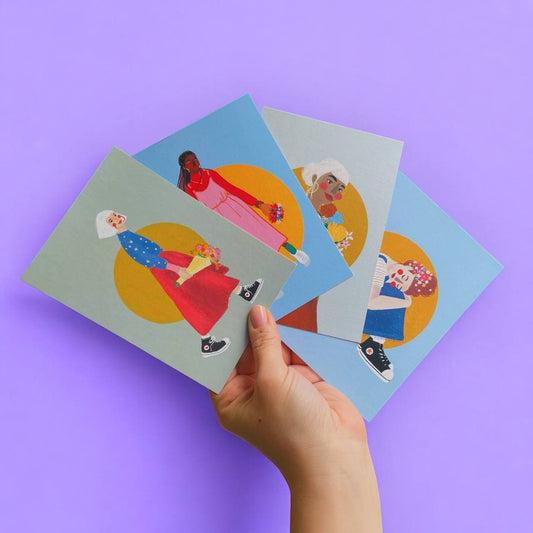 arion illustrated - Set di biglietti d'auguri "Fiori"