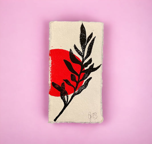 arion illustriert - Mini Linoldruck "Arbuste Noir"