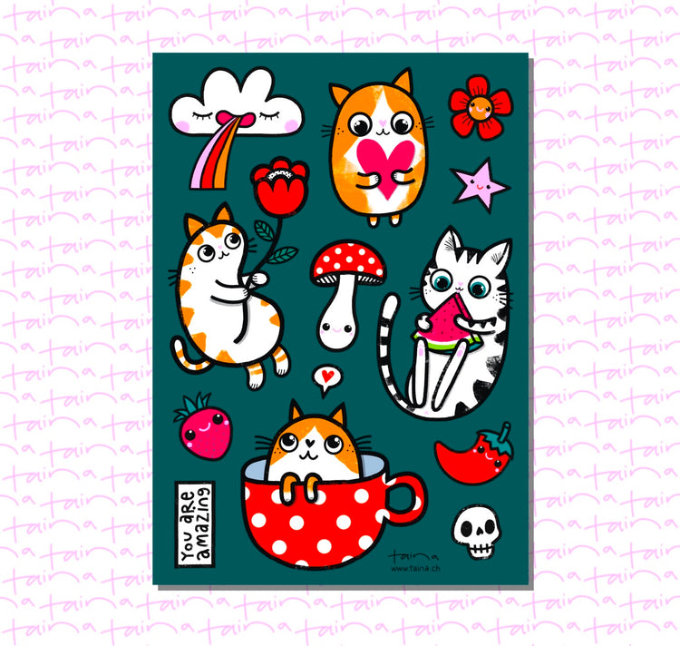 Taina - Stickerbogen "Aka"