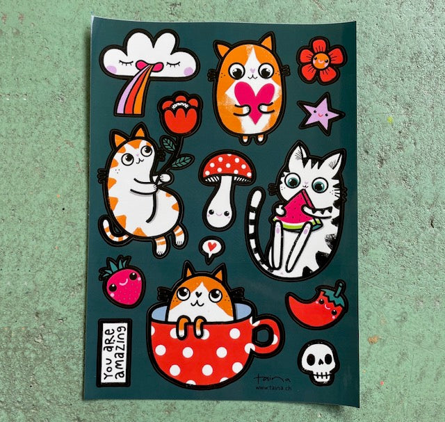 Taina - Stickerbogen "Aka"