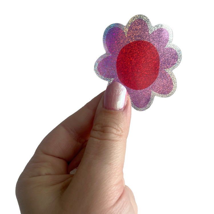 Jolanda Epprecht - Sticker " Blume Pixie Dust" (Rot-Pink)