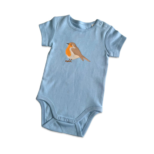Jolanda Epprecht - Babybody „Rotkehlchen“ (Blau)
