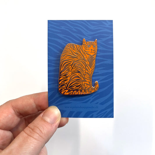 Jolanda Epprecht - Pin "Orange Katze"