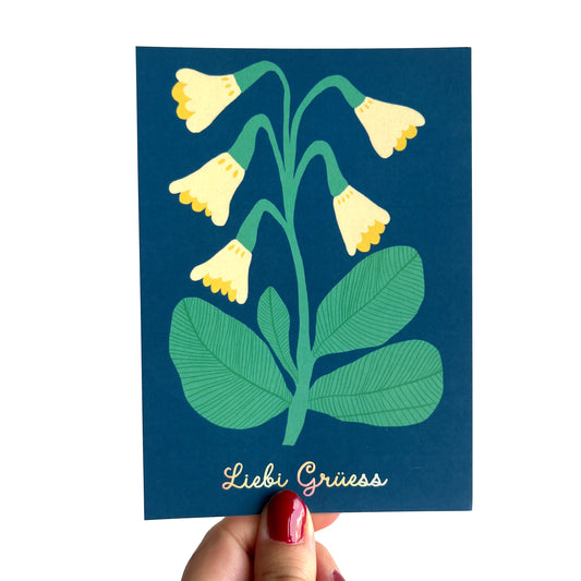 Jolanda Epprecht - Postkarte „Liebe Grüsse 1“ mit Holofolie