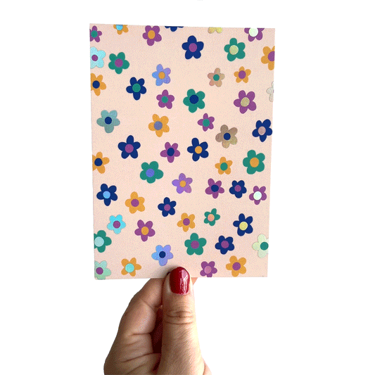 Jolanda Epprecht - Postkarte "Blümchen“ mit Holofolie