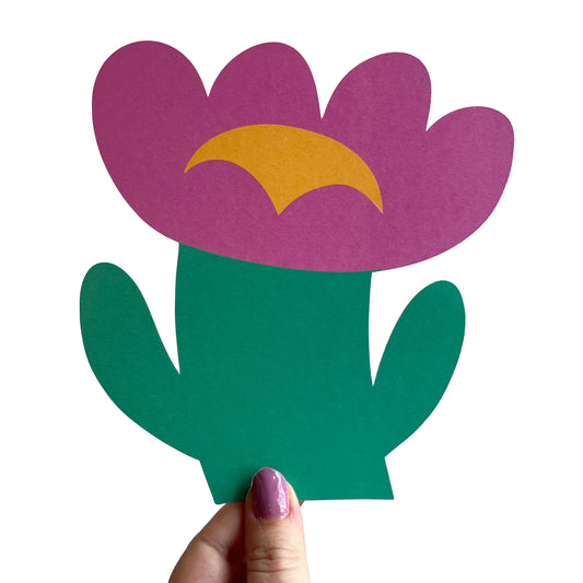 Jolanda Epprecht - Postkarte „Tulpe Pink“ mit Konturschnitt