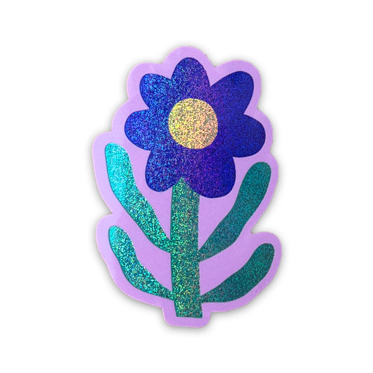 Jolanda Epprecht - Sticker "Blaue Glitzerblume" mit PixieDust