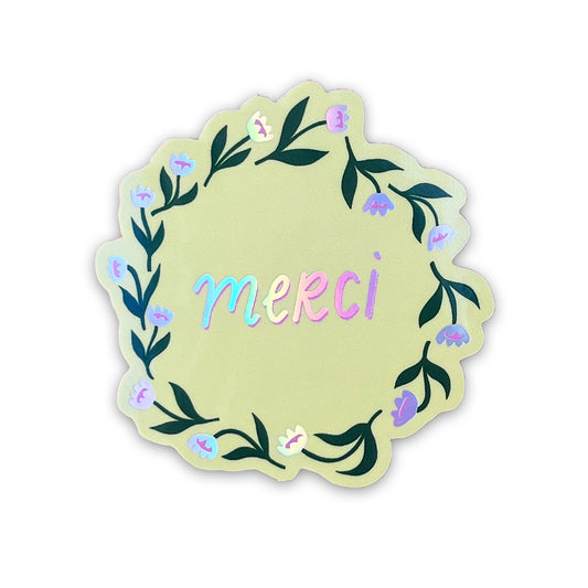 Jolanda Epprecht - Sticker "Merci" mit HoloEffekt