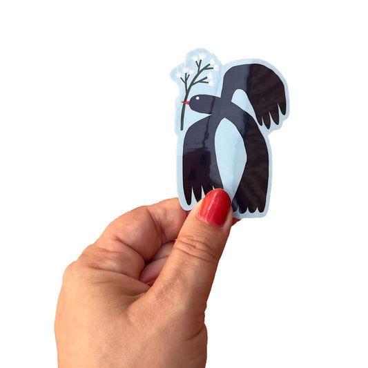 Jolanda Epprecht - Sticker "Vogel mit Blume"