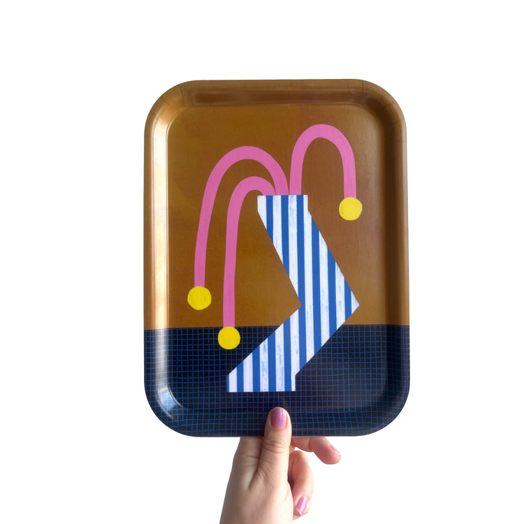 Jolanda Epprecht - Serviertablett "Gestreifte Vase"