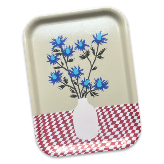 Jolanda Epprecht - Serviertablett "Blaudisteln" (klein)