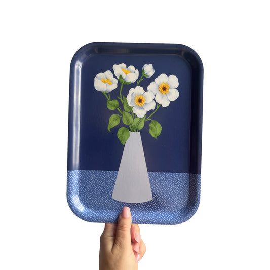 Jolanda Epprecht - Serviertablett "Winterblumen" (klein)