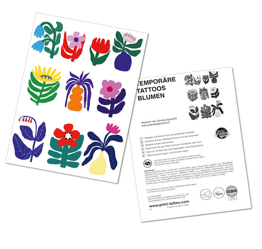 Jolanda Epprecht - Temporäre Tattoos "Blumen"