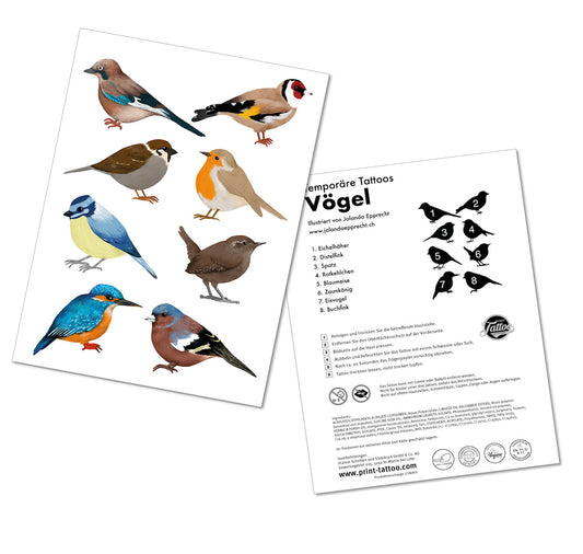 Jolanda Epprecht - Temporäre Tattoos "Vögel"
