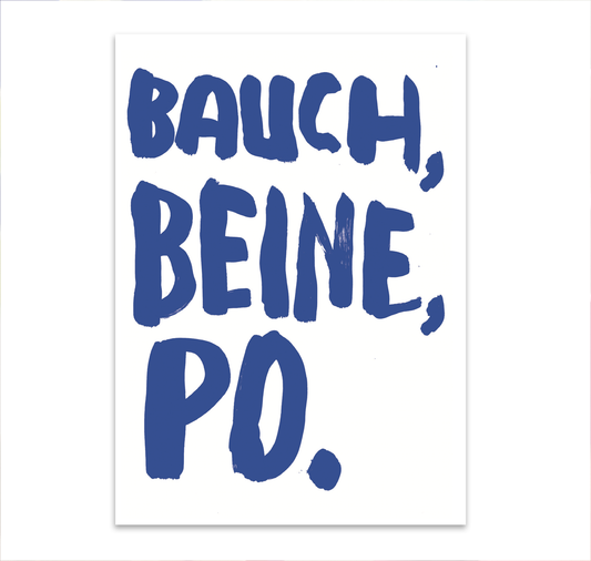 LOCA - Postkarte "Bauch, Beine, Po"