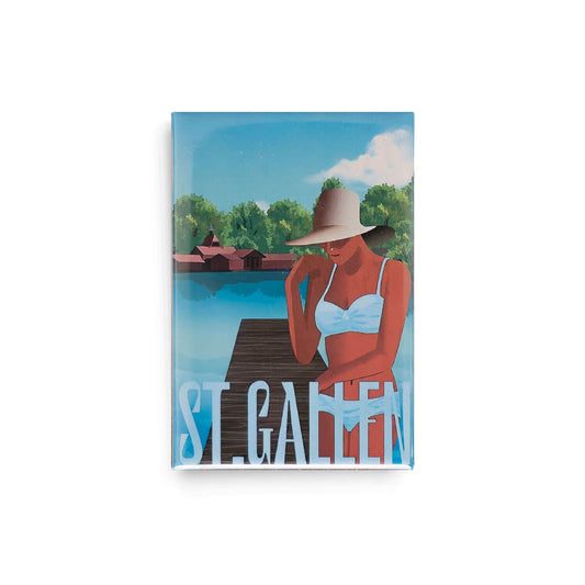 Clarissa Schwarz - Kühlschrank Magnet "St.Gallen Drei Weieren"