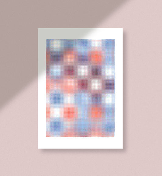 atelier gianna - Plakat "RisoRaster" (rotblau)